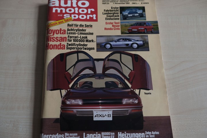Deckblatt Auto Motor und Sport (23/1987)